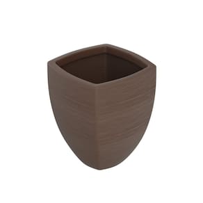 Vaso de Planta Trapezoidal 40x45cm Polietileno sem Prato Fibrarte Marrom café