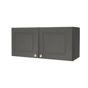 Armário Aéreo 2 Portas 80cm Paris Indekes Cinza