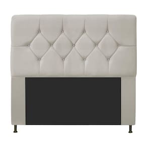 Cabeceira Casal França A05 C/ Strass 140 Cm Corano Bege