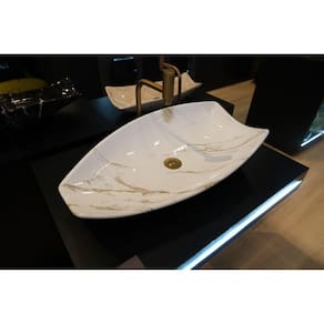 Cuba de Apoio San Marino Calacatta Gold Japi Branco
