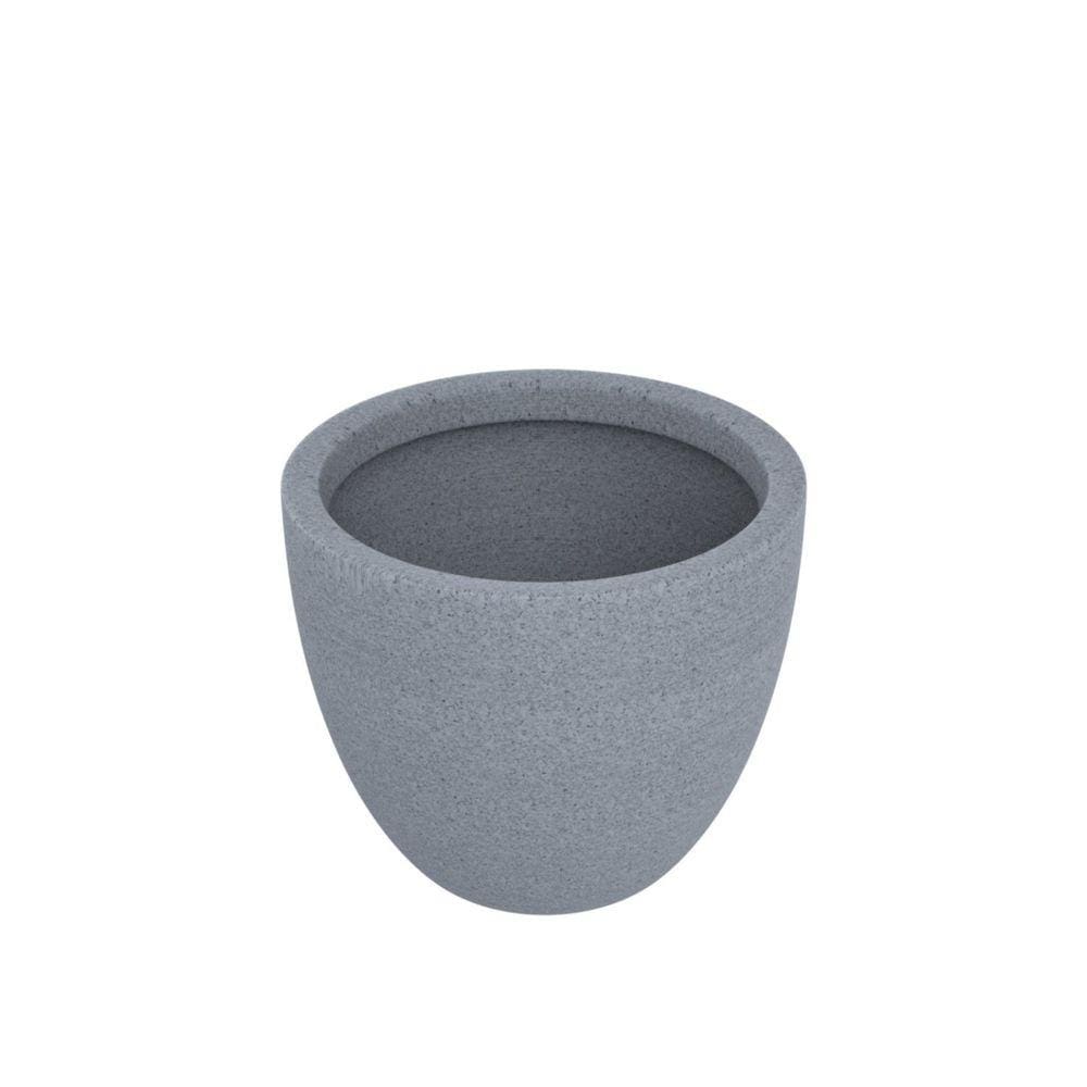 Vaso de Planta Cônico 30x36cm Polietileno sem Prato Fibrarte Branco Stone
