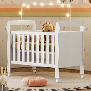 Berço Mini Cama 3 em 1 Soninho Tigus Baby Branco