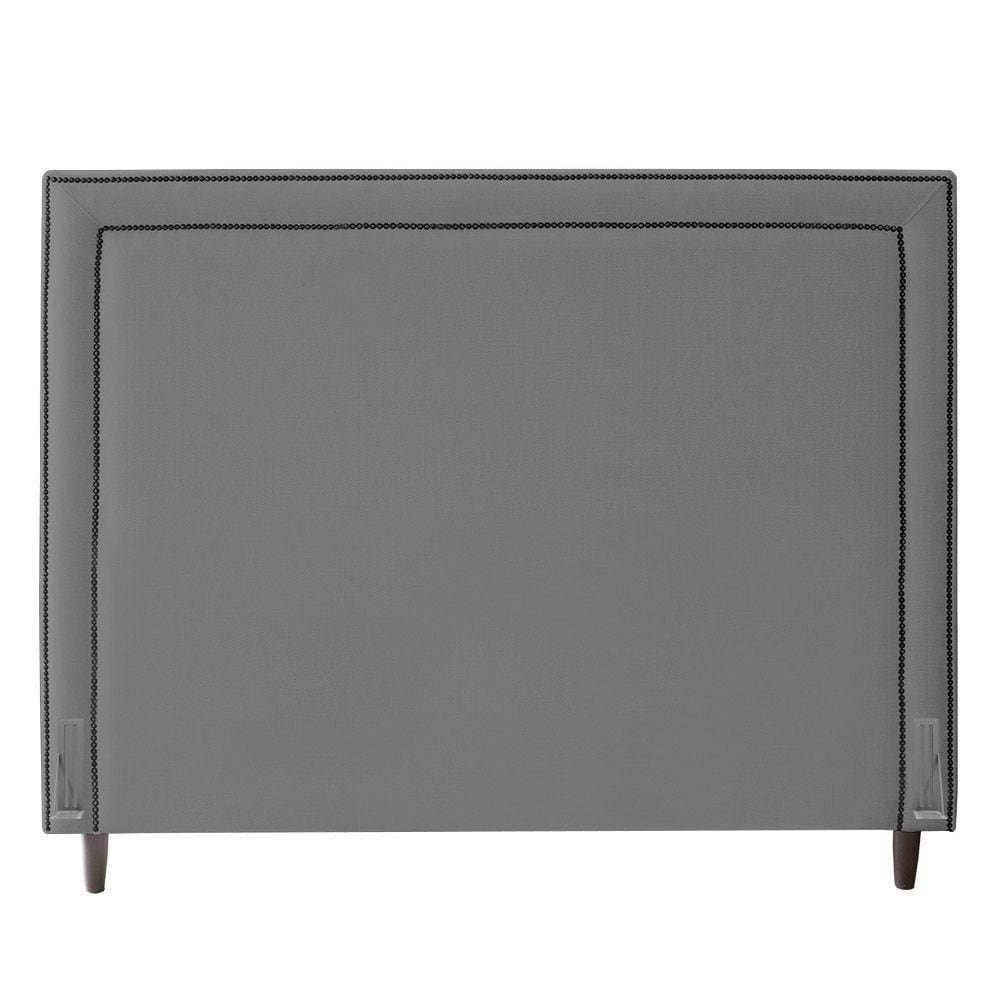 Cabeceira Cama Box Casal Maísa 140Cm Com Frame Cinza