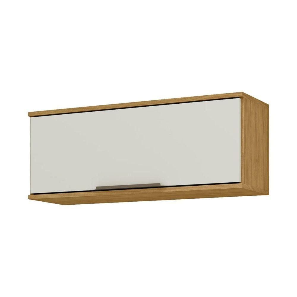 Armário Aéreo Modulado 1 Porta Basculante 80cm Verace Espresso Móveis Marrocos/Off White