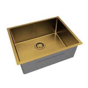 Kit Cuba Cozinha Aço Inox com Válvula e Sifão Japi Ouro