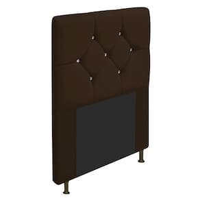 Cabeceira Solteiro França A05 C/ Strass 90 Cm Marrom