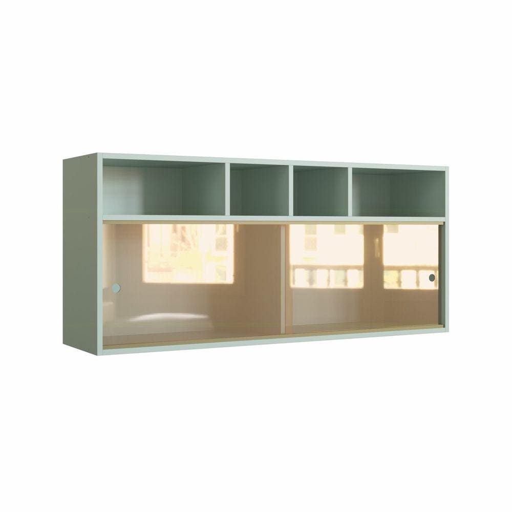 Armário Aereo com 2 Portas 120 cm One Gralar Verde Bellagio