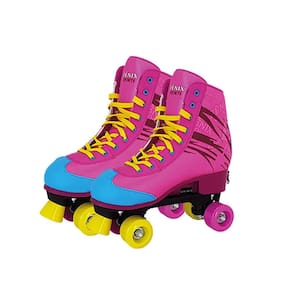 Patins Infantil Ajustável 4 Rodas Rosa 39-42 - Fenix RL-06