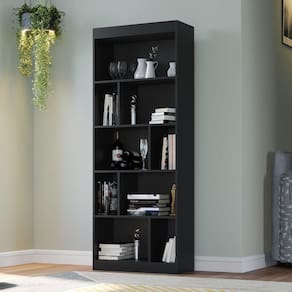 Estante Livreiro 4 Prateleiras LV300 DJD Móveis Preto