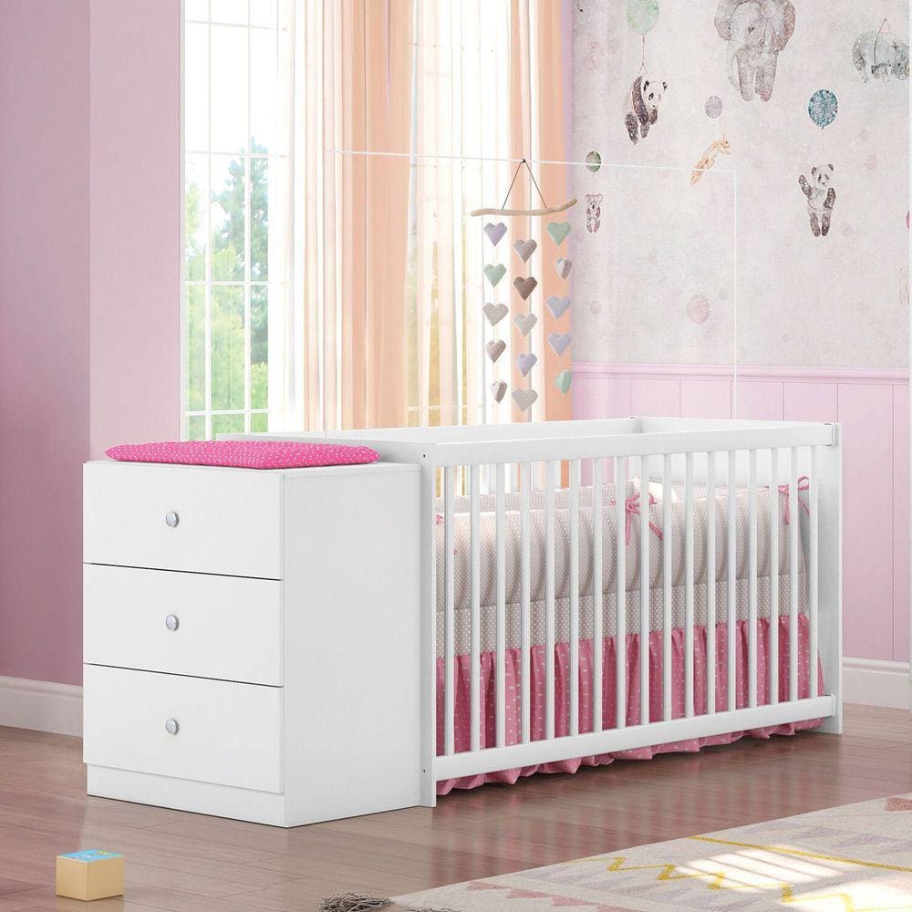 Berço Cômoda Gutti Móveis Estrela Branco