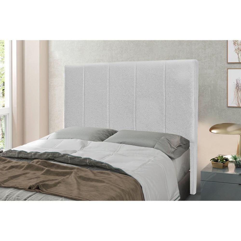 Cabeceira Queen 160cm Linho Rústico Ravenna Spezzia Decor Grigio