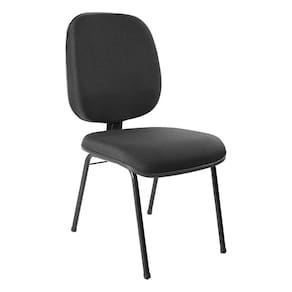 Cadeira Diretor Fixa com Lâmina Central Metal Wood Design Preto