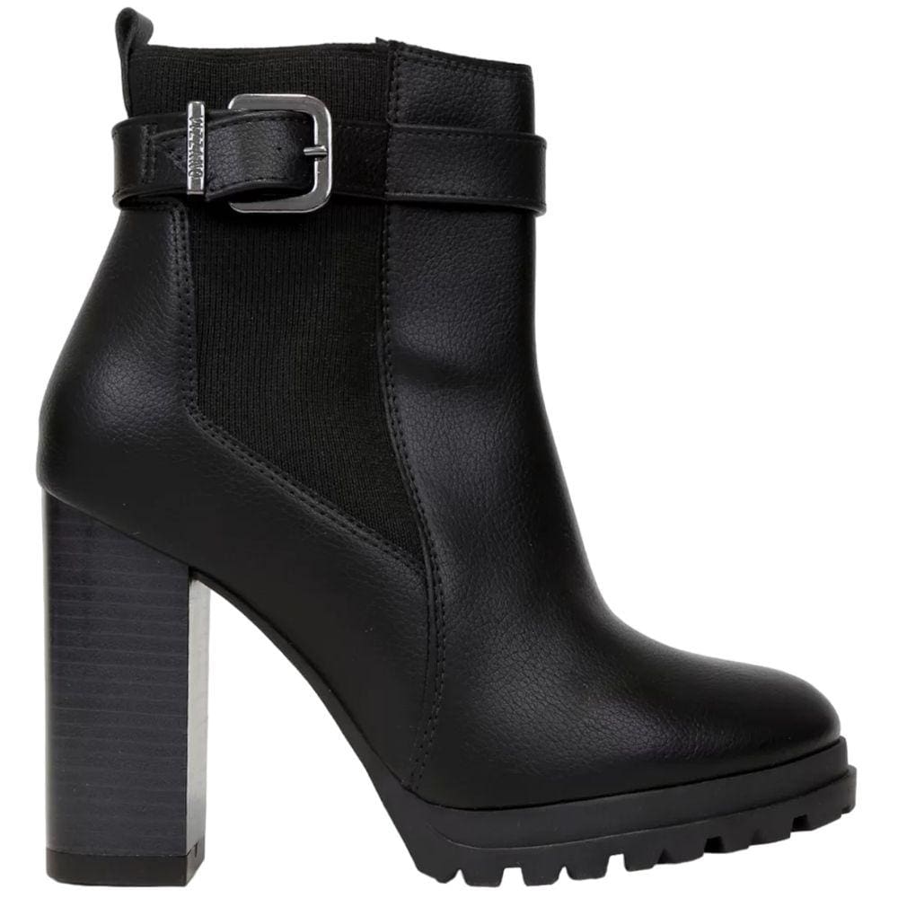 Bota Feminina Casual Salto Alto Calce Fácil Ajuste em Elástico e Fivela Cano Baixo Vizzano 3089.107