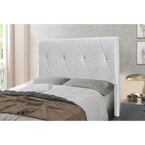 Cabeceira Solteiro 90cm Linho Rústico Aquilla Spezzia Decor Grigio