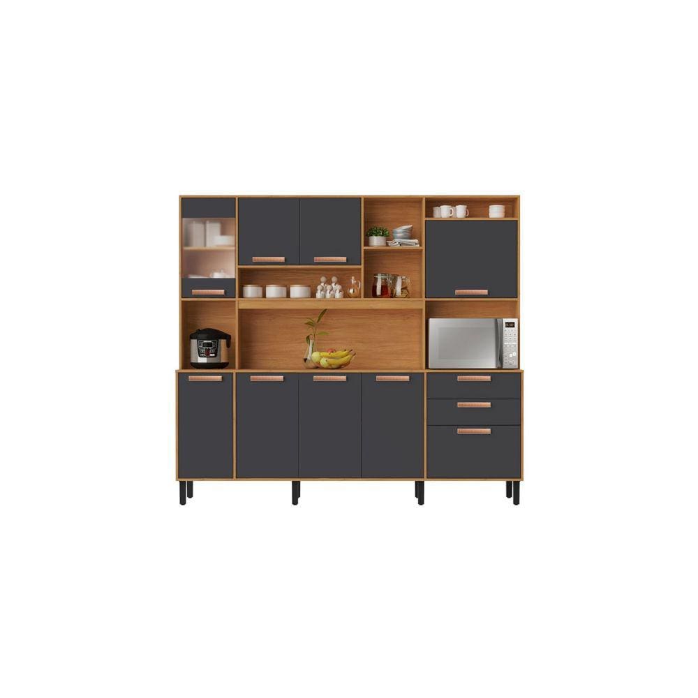 Cozinha Compacta 8 Portas 3 Gavetas 7 Nichos Nápoles | Ponto