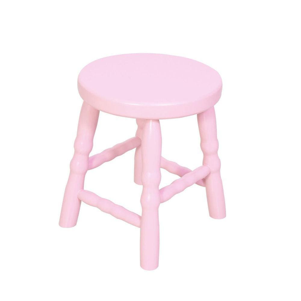 Banqueta Baixa 30cm Dalas Casatema Rosa Bebê