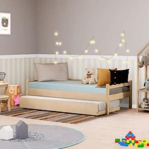 Bicama Solteiro Infantil Reversível Casatema Marroml