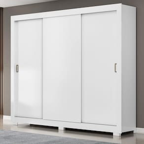 Guarda Roupa 3 Portas 4 Gavetas Com Pés Serenity Yescasa Branco