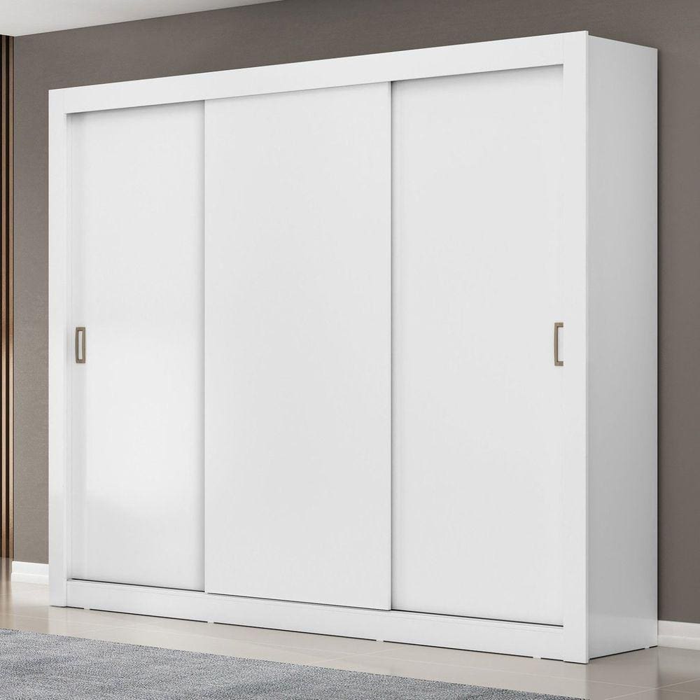 Guarda Roupa 3 Portas 4 Gavetas Serenity Yescasa Branco