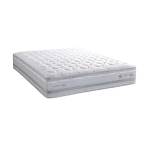 Colchão Casal Molas Maxspring 138x188x33cm One Side Pillow Ibiza Herval Branco/Cinza