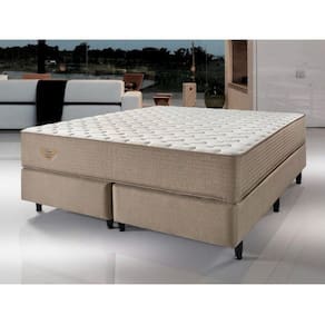 Cama Box King Relax Duo Comfort Molas Ensacadas Wide 70x193x203cm Ecoflex Bege