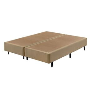 Base Box Somiê Queen ECO Veludine Liso 40x158x198cm Ecoflex Bege