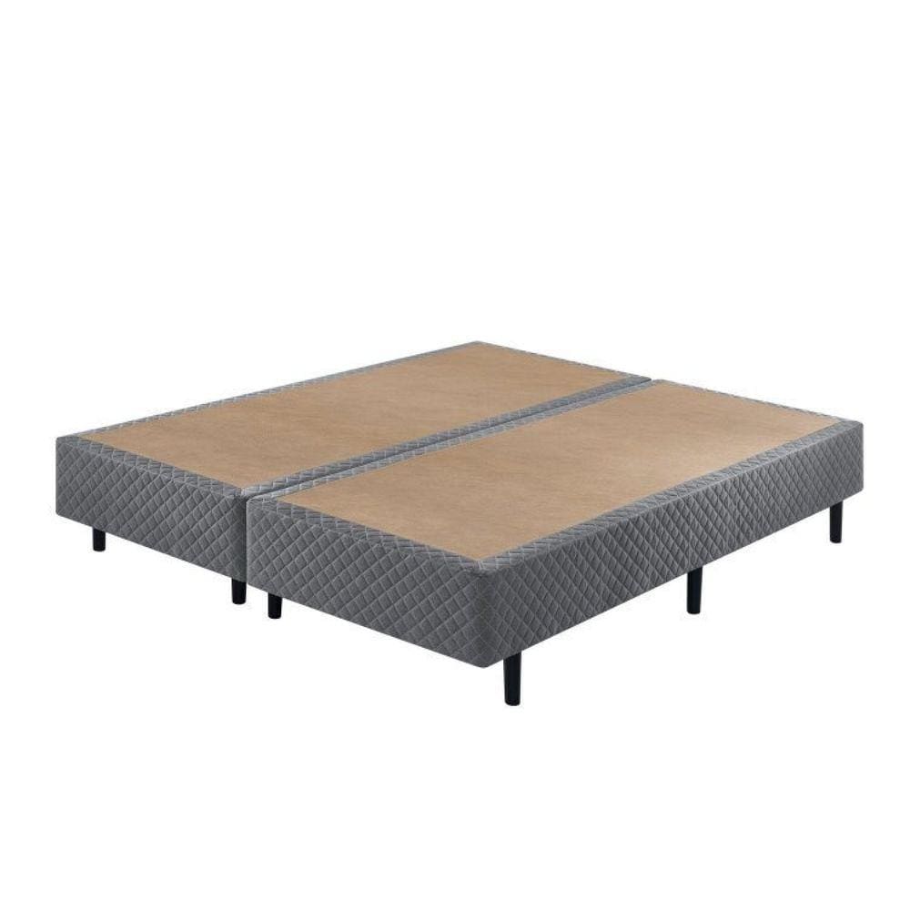 Base Box Somiê Queen ECO Bordado 40x158x198cm Ecoflex Cinza