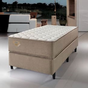 Cama Box Solteiro Relax Duo Comfort Molas Ensacadas Wide 70x88x188cm Ecoflex Bege