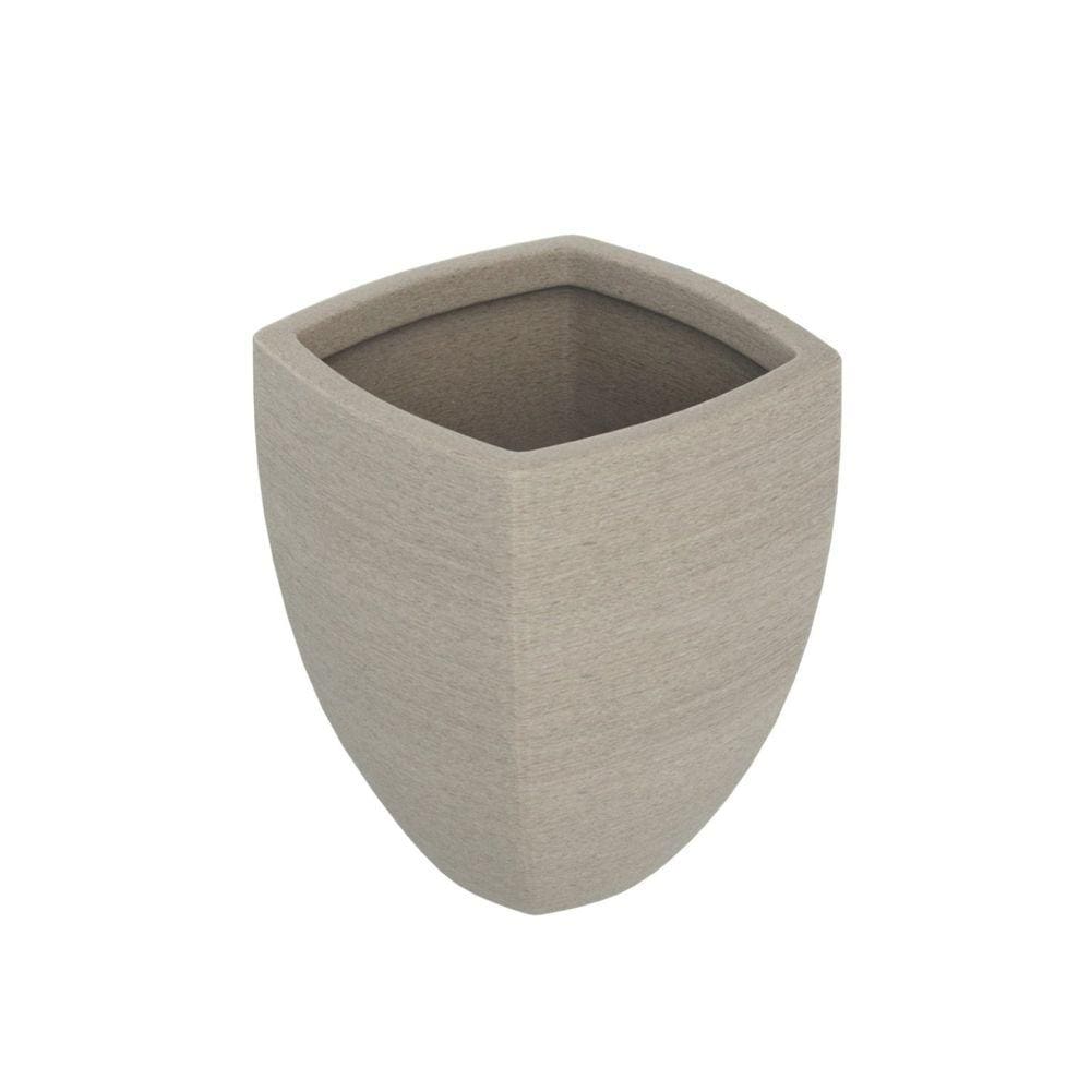 Vaso de Planta Trapezoidal 40x45cm Polietileno sem Prato Fibrarte Bege Stone