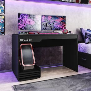 Mesa Gamer e Escritório XT Racer Line Politorno Preto/Branco
