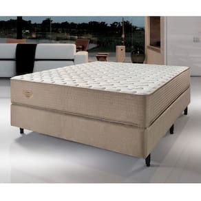 Cama Box Casal Soft Comfort Preto Molas Verticoil 138x188 + 2