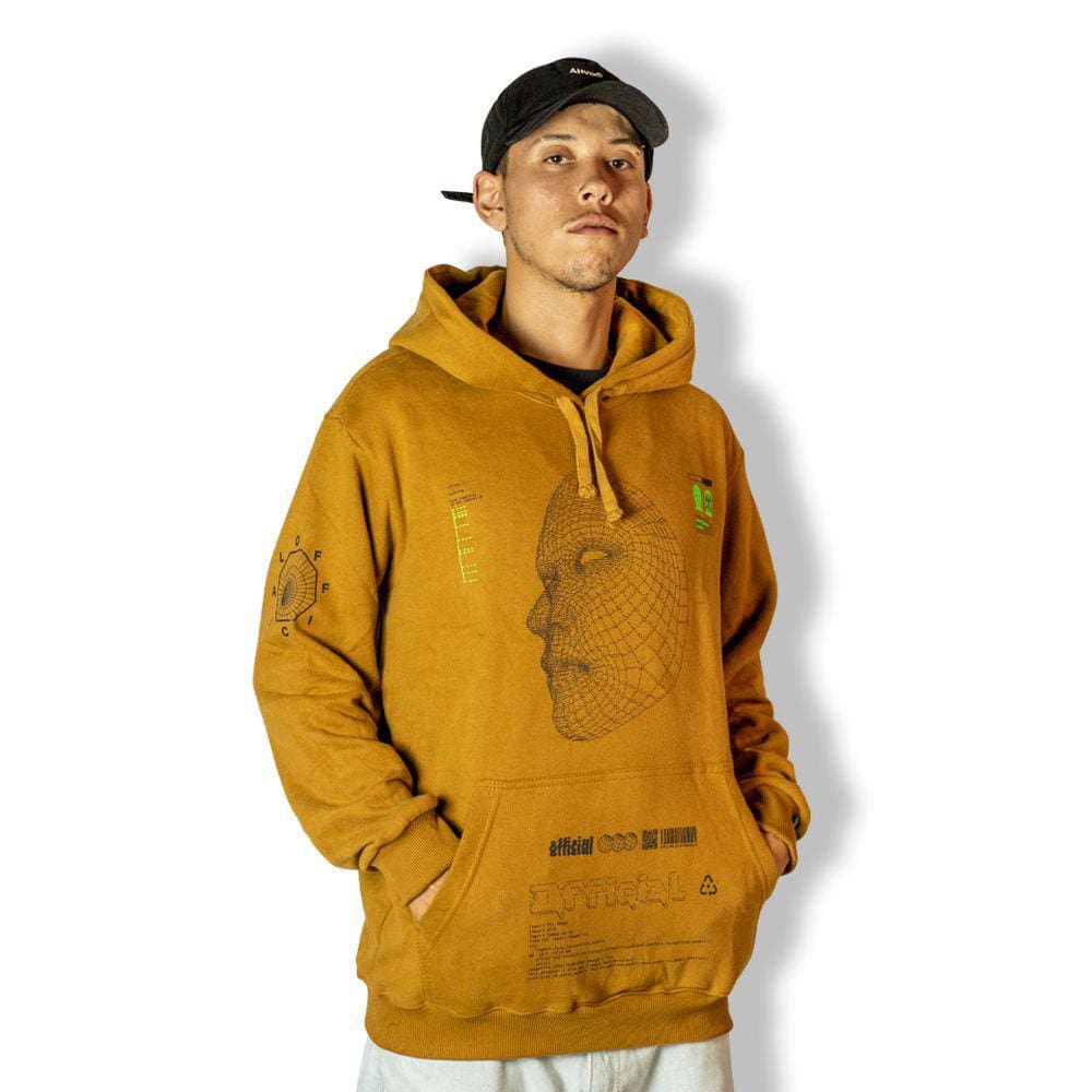 Moletom Official Canguru Rosto Caramelo