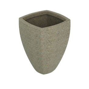 Vaso de Planta Trapezoidal 60x55cm Polietileno sem Prato Fibrarte Bege Escuro Stone
