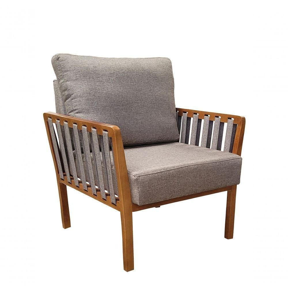 Poltrona Luxo Califórnia Cinza Linho 1005