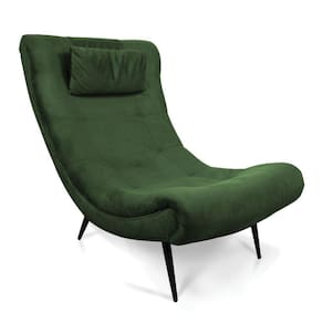 Poltrona Sher Suede Pés Palito De Ferro - D`Rossi Cor Verde