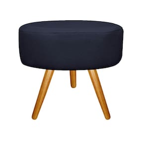 Puff Sofia Pés Palito Corano - Adj Decor Azul Marinho