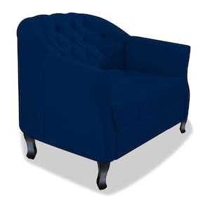 Poltrona Julia A02 Suede Doce Sonho Móveis Azul Marinho