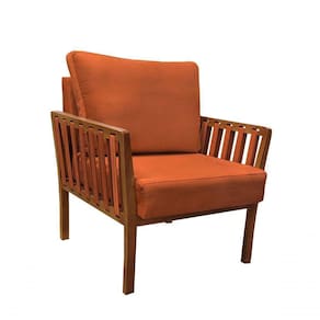 Poltrona Decorativa Luxo Califórnia Dora Bela 0126 Ferrugem