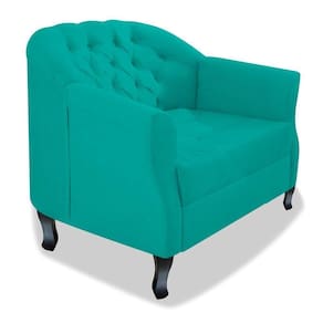 Poltrona Julia A02 Suede - Adj Decor Cor Azul Turquesa