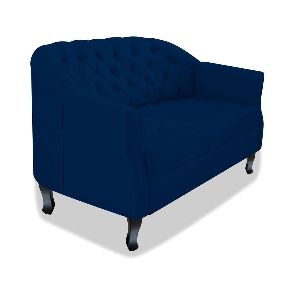 Namoradeira Julia A02 Suede - Doce Sonho Móveis Azul Marinho