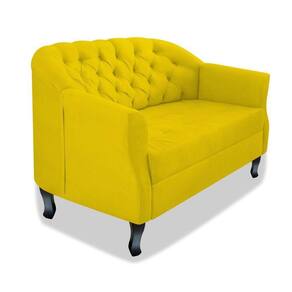 Namoradeira Julia A02 Suede - Doce Sonho Móveis Cor Amarelo