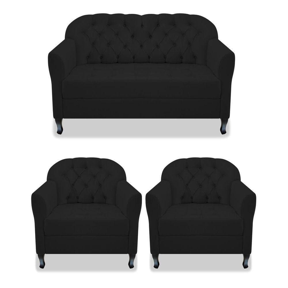Kit Namoradeira E 02 Poltrona Julia A02 Preto