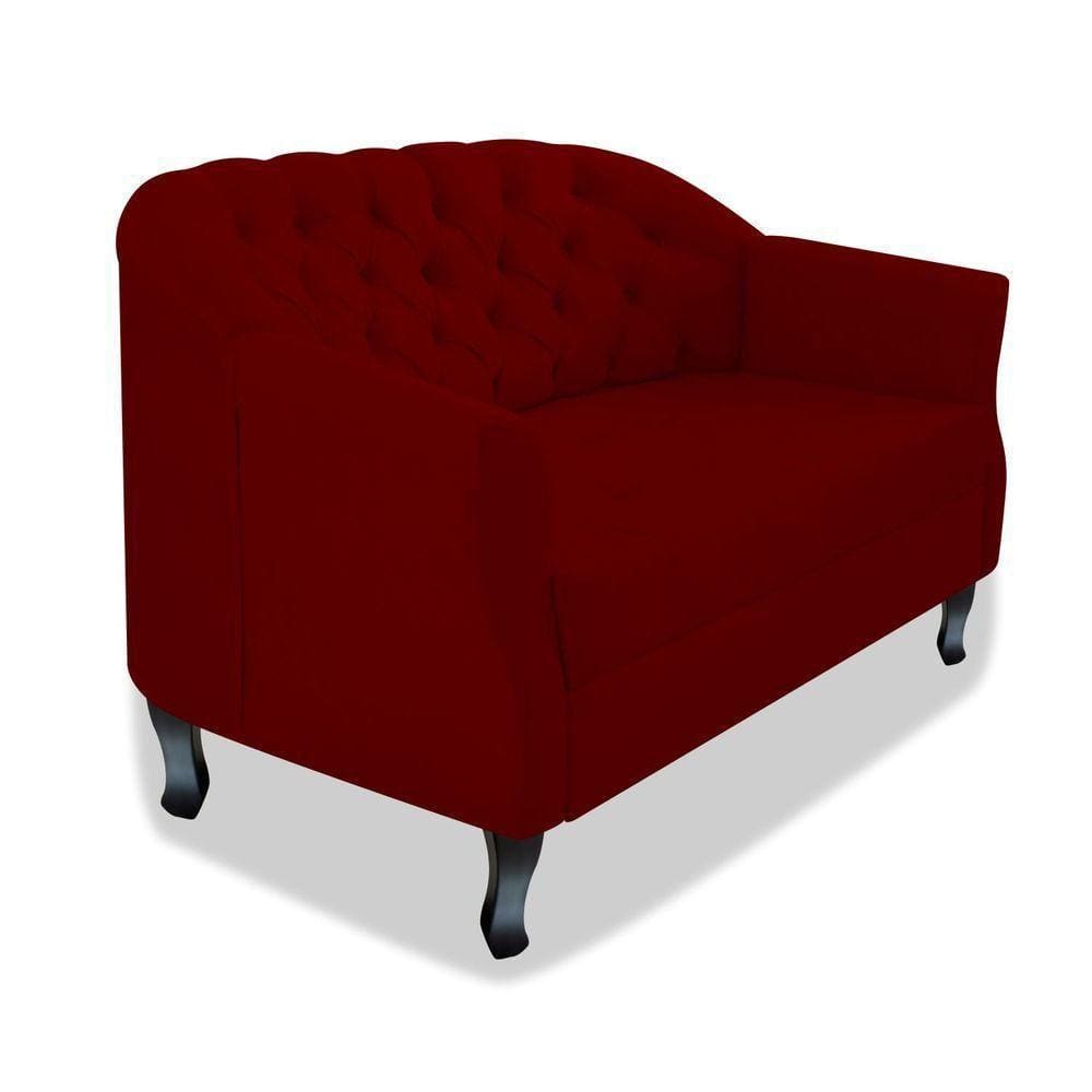 Namoradeira Julia A02 Suede - Adj Decor Cor Bordô