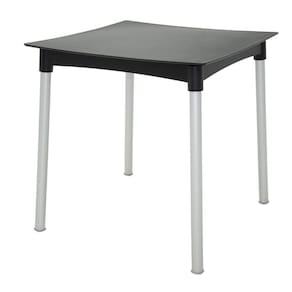 Mesa Tramontina Diana Polipropileno Preto Com Pernas De Alum