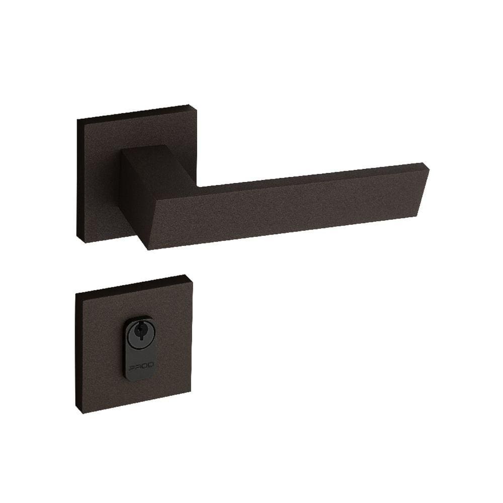 Fechadura em Zamac Ascot ta Quadrada 55mm Corten Pado