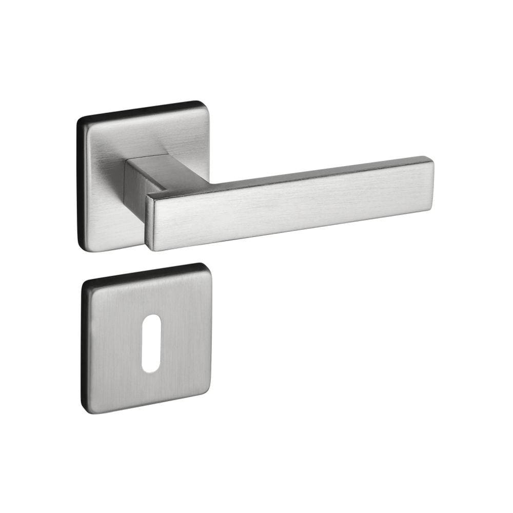 Fechadura 408 Roseta Quadrada Máquina 55 Cromo Acetinado Interna Pado