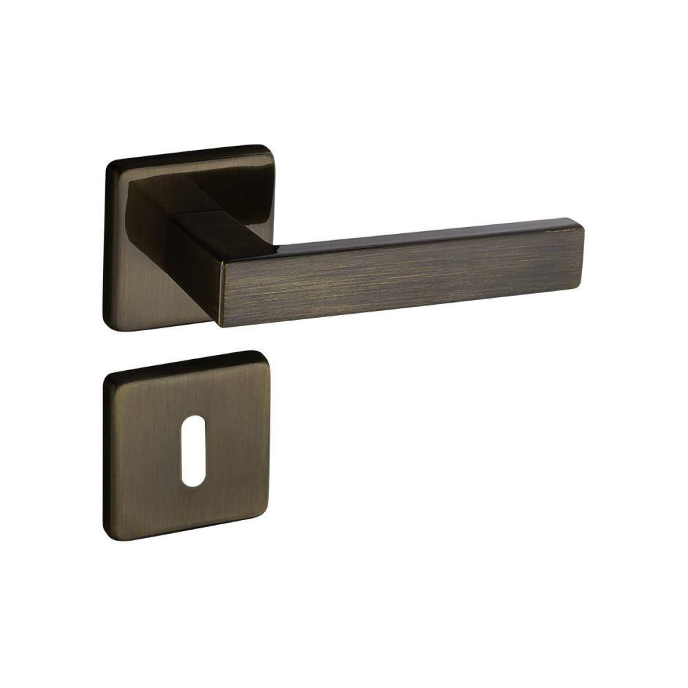 Fechadura 409 Roseta Quadrada Máquina 55 Bronze Oxidado Interna Pado