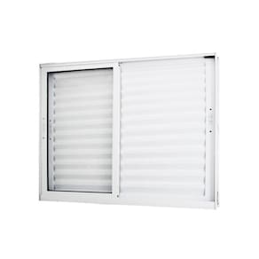 Janela de Alumínio Veneziana 100x150cm 3 Folhas Magnum Atlântica Branco