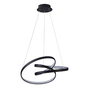Pendente Zig 1x35w 3000k 1800 Lúmens TP001B TP001B Bella Iluminação Preto/Branco