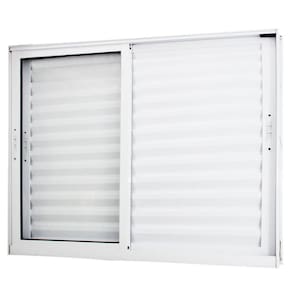 Janela de Alumínio Veneziana 100x120cm 3 Folhas Magnum Atlântica Branco